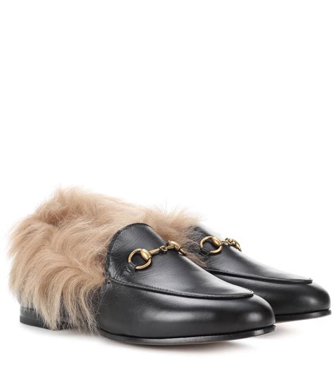 fur women gucci loafers|Gucci fur loafers women's.